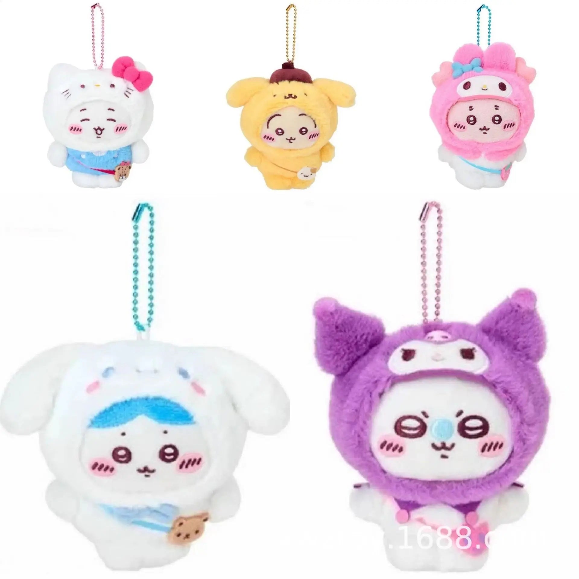 Cartoon Anime Chiikawa Small Hachiware Pendants Plush Toys Stuffed Animals Plush Keychains Christmas Birthday Gift for Kids