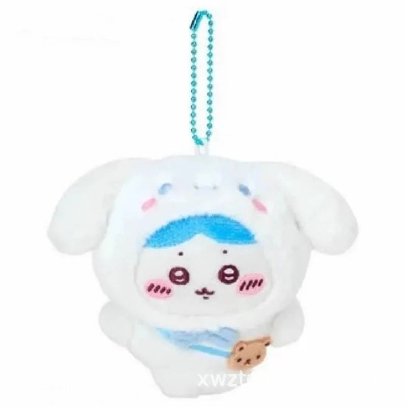 Cartoon Anime Chiikawa Small Hachiware Pendants Plush Toys Stuffed Animals Plush Keychains Christmas Birthday Gift for Kids