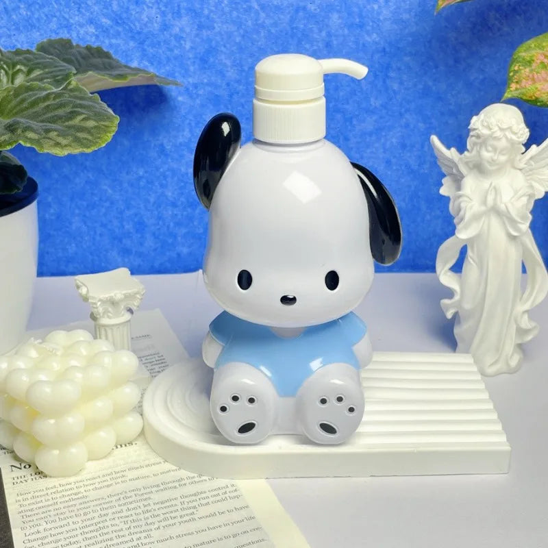 Cute Hello Kitty Figure Soap Dispensers Portable Travel Dispenser Empty Shower Gel Bottles Bathroom Anime Merchandise Decoration