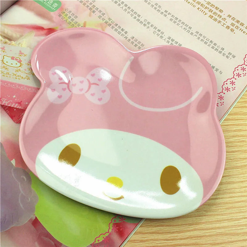 Animal Cartoon Cute Children'S Imitation Ceramic Tableware Cake Snacks Dry Fruit Plates Small Dishes Dishes Kitchen Utensils