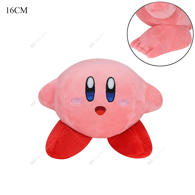 16cm Star Kirby Plush Toys Anime Big Foot Kirby Classic Cute Soft Stuffed Collection Ornament Dolls Boys Girls Christmas Gifts