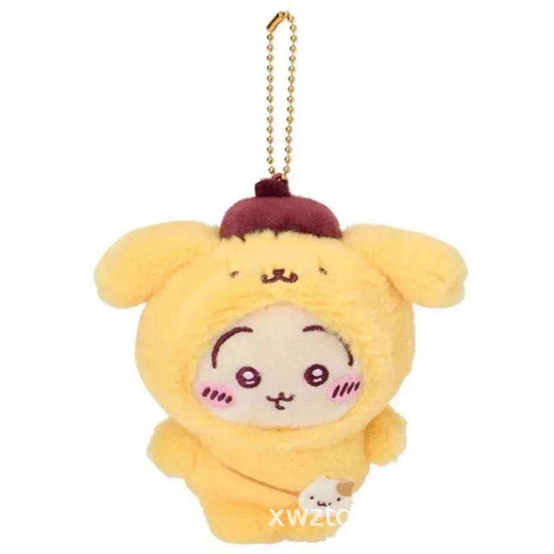 Cartoon Anime Chiikawa Small Hachiware Pendants Plush Toys Stuffed Animals Plush Keychains Christmas Birthday Gift for Kids