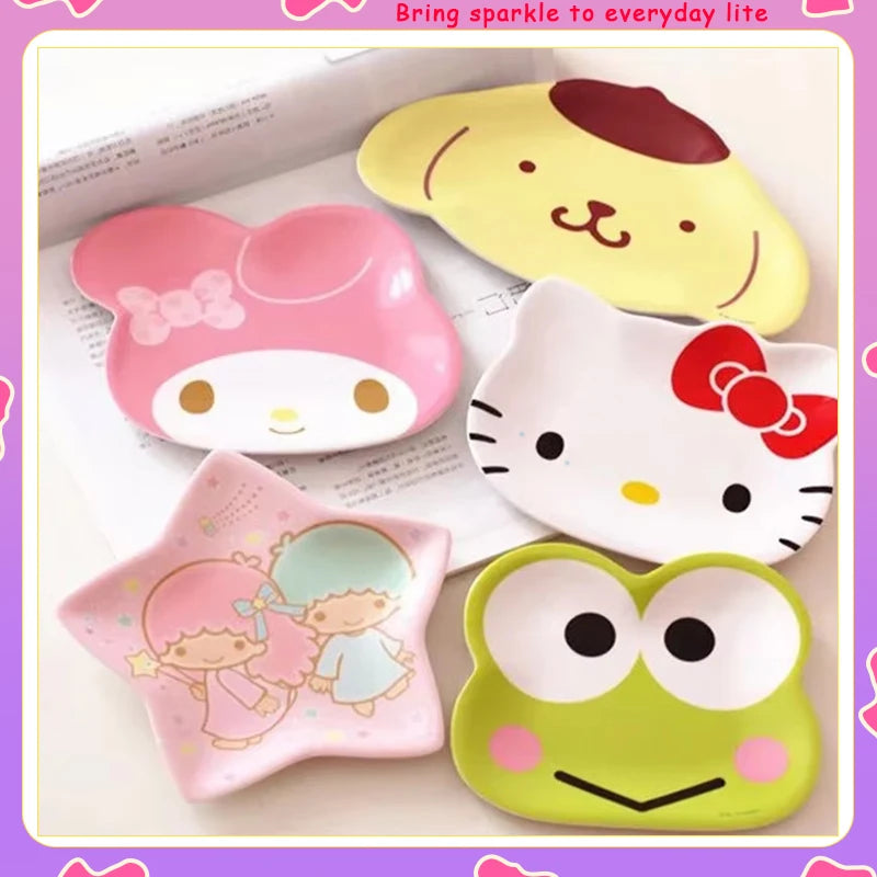 Animal Cartoon Cute Children'S Imitation Ceramic Tableware Cake Snacks Dry Fruit Plates Small Dishes Dishes Kitchen Utensils