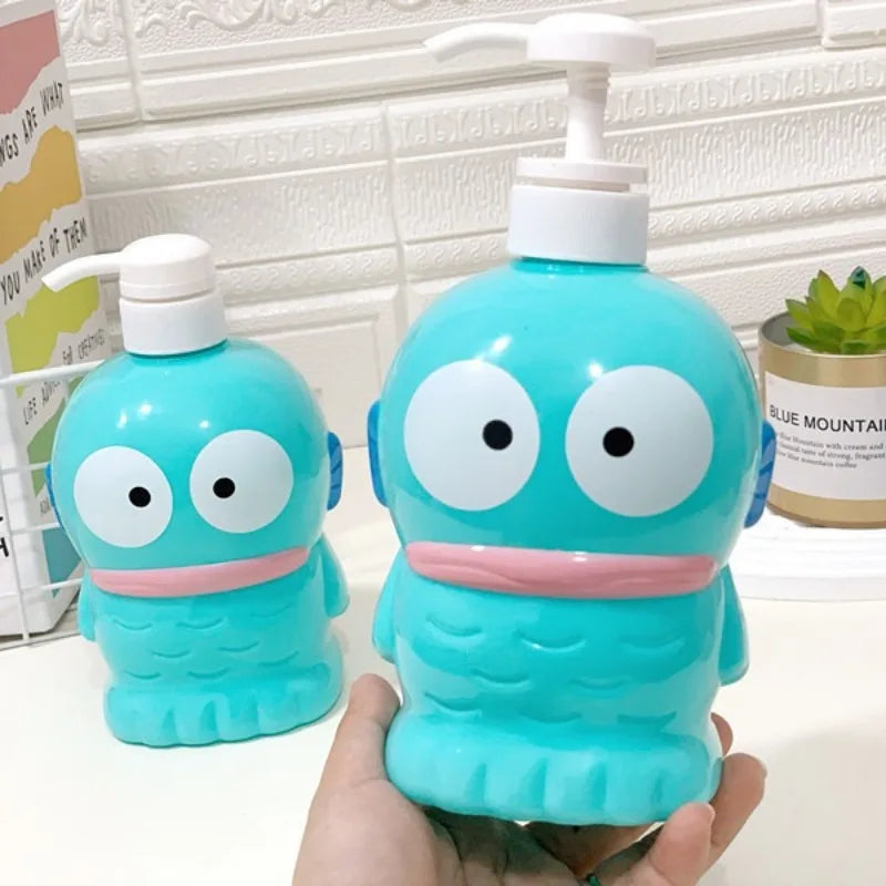 Cute Hello Kitty Figure Soap Dispensers Portable Travel Dispenser Empty Shower Gel Bottles Bathroom Anime Merchandise Decoration